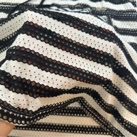 Calvin Klein Black and White Striped Drawstring Dress Beach Cover-Up Size L/XL - Picture 15 of 16